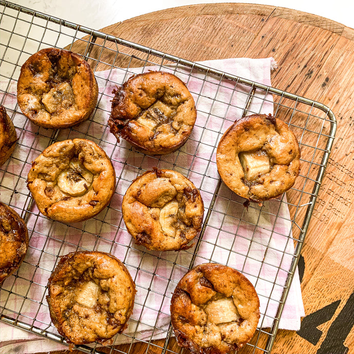 Caramelised Banana and Choccie Muffins
